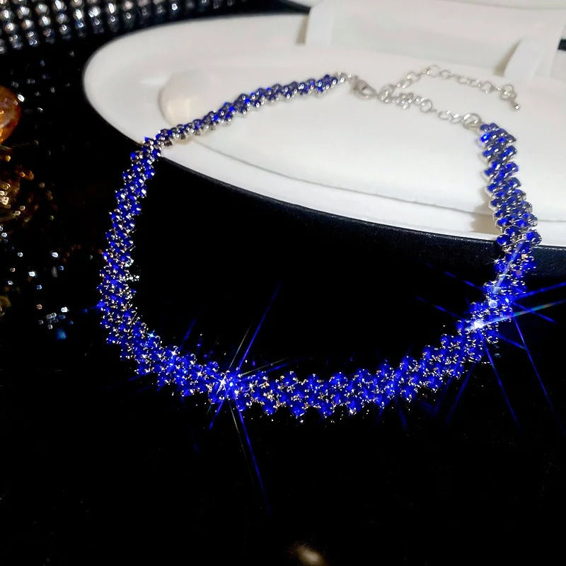 Luxury Shiny Full Rhinestone Choker Necklace for Women