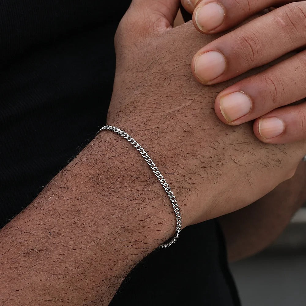 Gold Color Stainless Steel Cuban Chain Men's