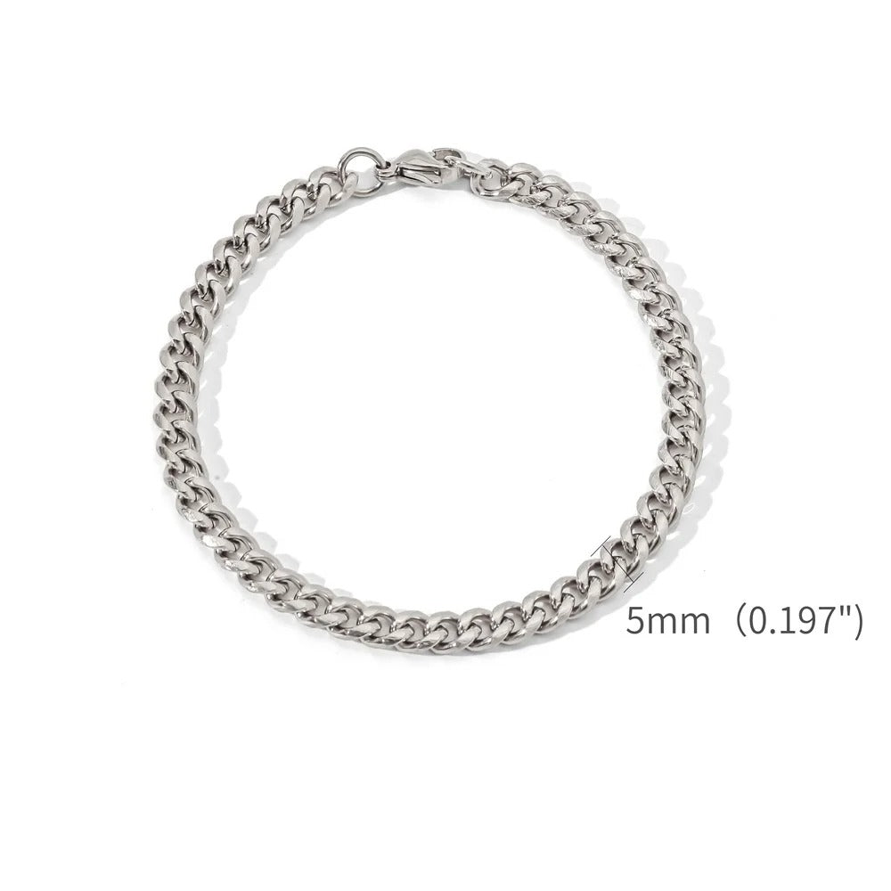 Gold Color Stainless Steel Cuban Chain Men's
