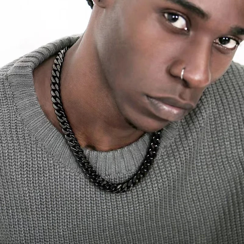 Basic Punk Stainless Steel 3,5,7mm Curb Cuban Necklaces For Men Women