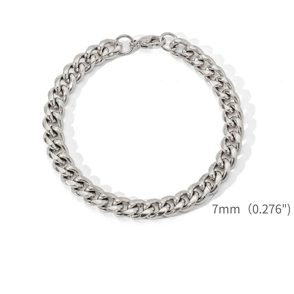 Gold Color Stainless Steel Cuban Chain Men's