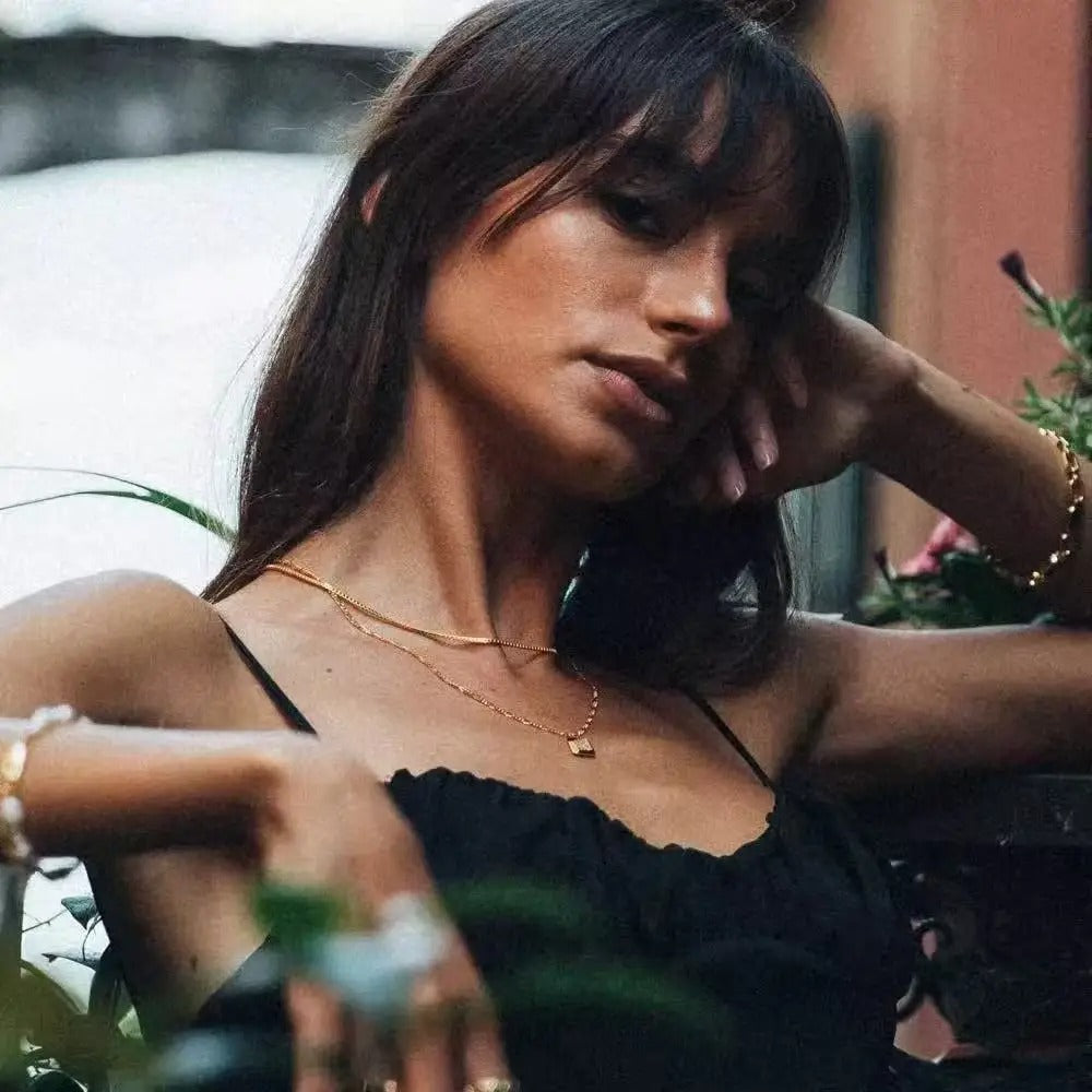 Simple Stainless Steel Box Chain Necklace