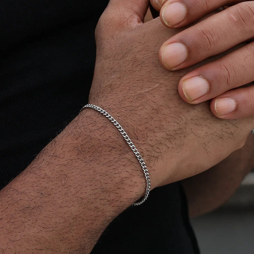 Gold Color Stainless Steel Cuban Chain Men's