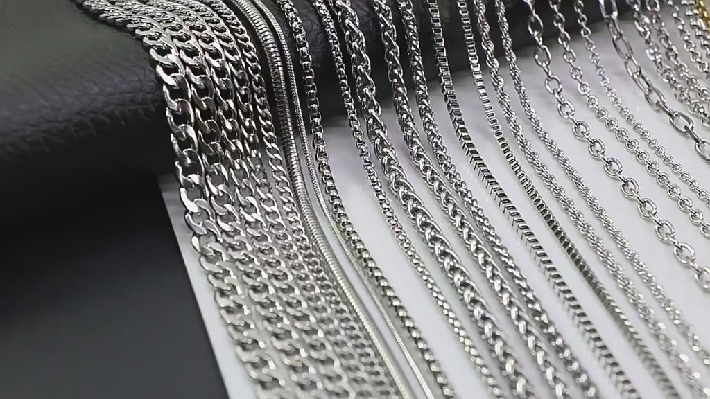 Basic Punk Stainless Steel 3,5,7mm Curb Cuban Necklaces For Men Women